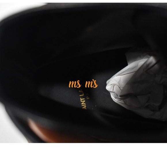 NIB Saint Laurent YSL stud buckle Leather boots - Picture 9 of 9